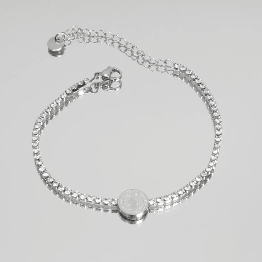Pulsera San Benito En Acero inoxidable