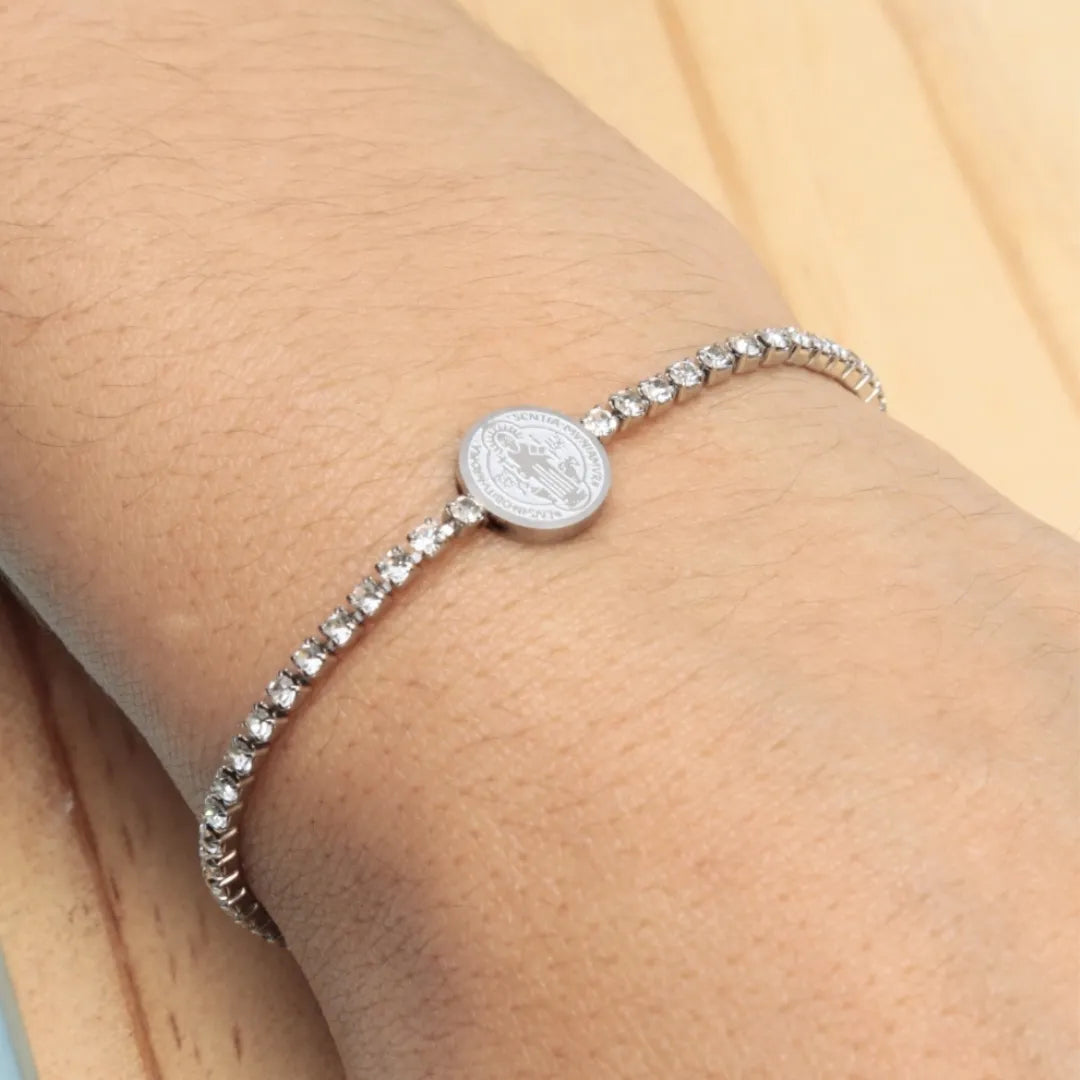 Pulsera San Benito En Acero inoxidable