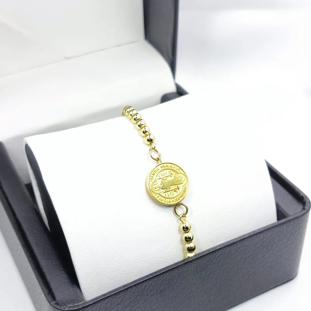 Manilla San Benito Baño de oro 18k