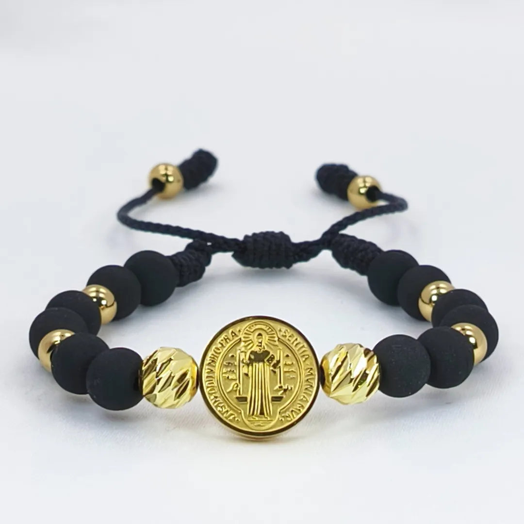 Combo San Benito Protector Baño de oro 18k