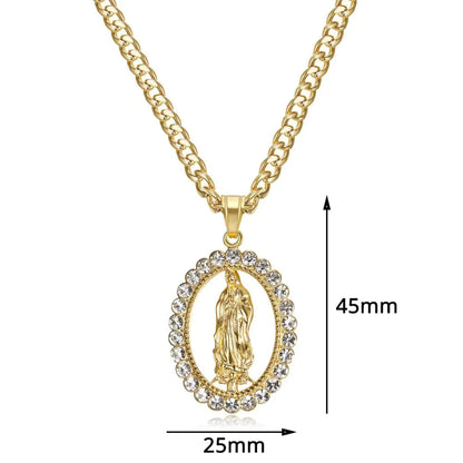Collar Virgen de Guadalupe  Baño de oro 18K