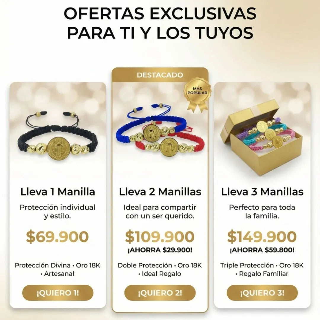 Manilla Protectora San Benito Trenzada