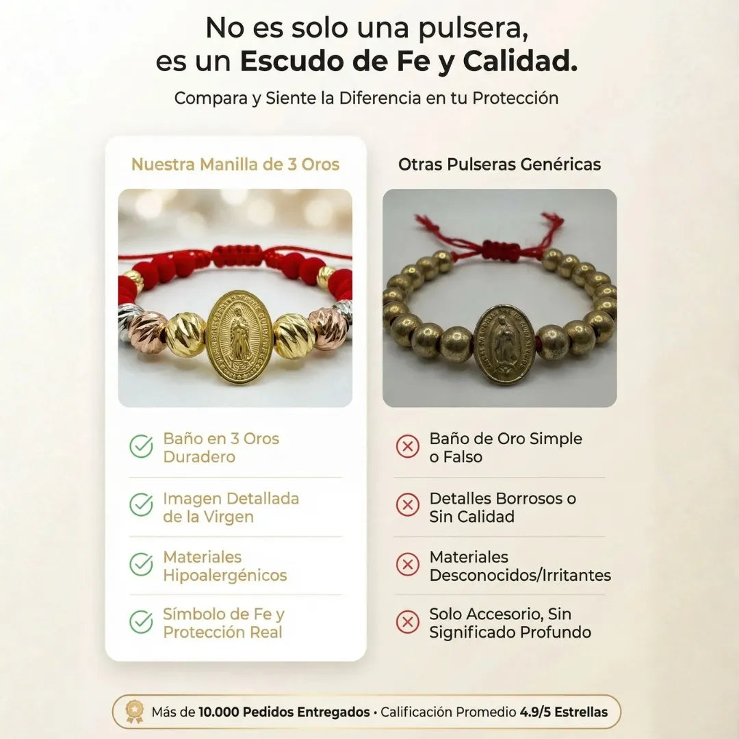 Virgen de guadalupe 3 oros