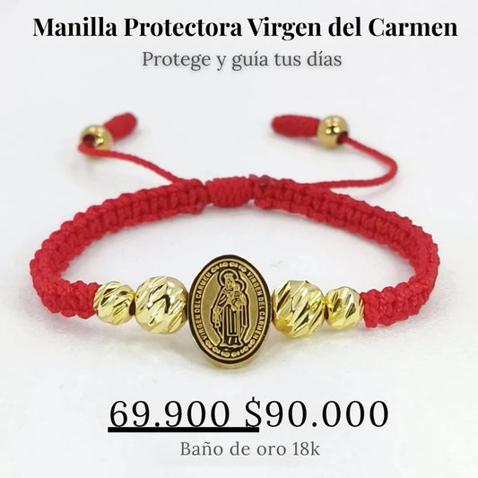 PULSERA TEJIDA VIRGEN DEL CARMEN