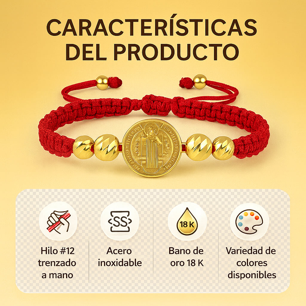 Manilla Protectora San Benito Trenzada