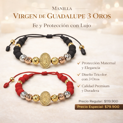 Virgen de guadalupe 3 oros