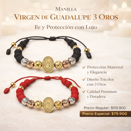 Virgen de guadalupe 3 oros