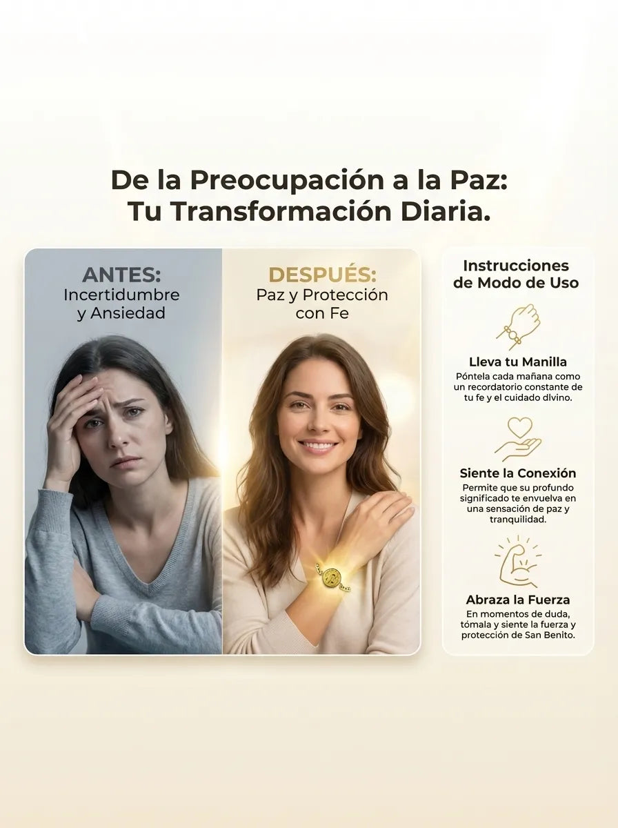 Manilla San Benito Baño de oro 18k