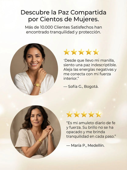 Manilla San Benito Baño de oro 18k