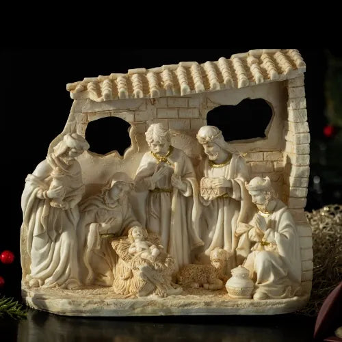 Obra De Arte Pesebre Nacimiento + Vela nacimiento + Regalos