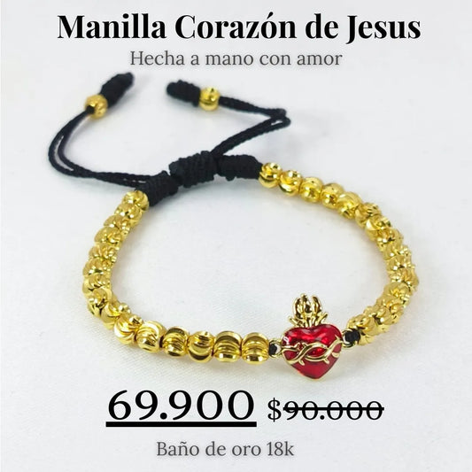 PULSERA N6 CORAZON DE JESUS