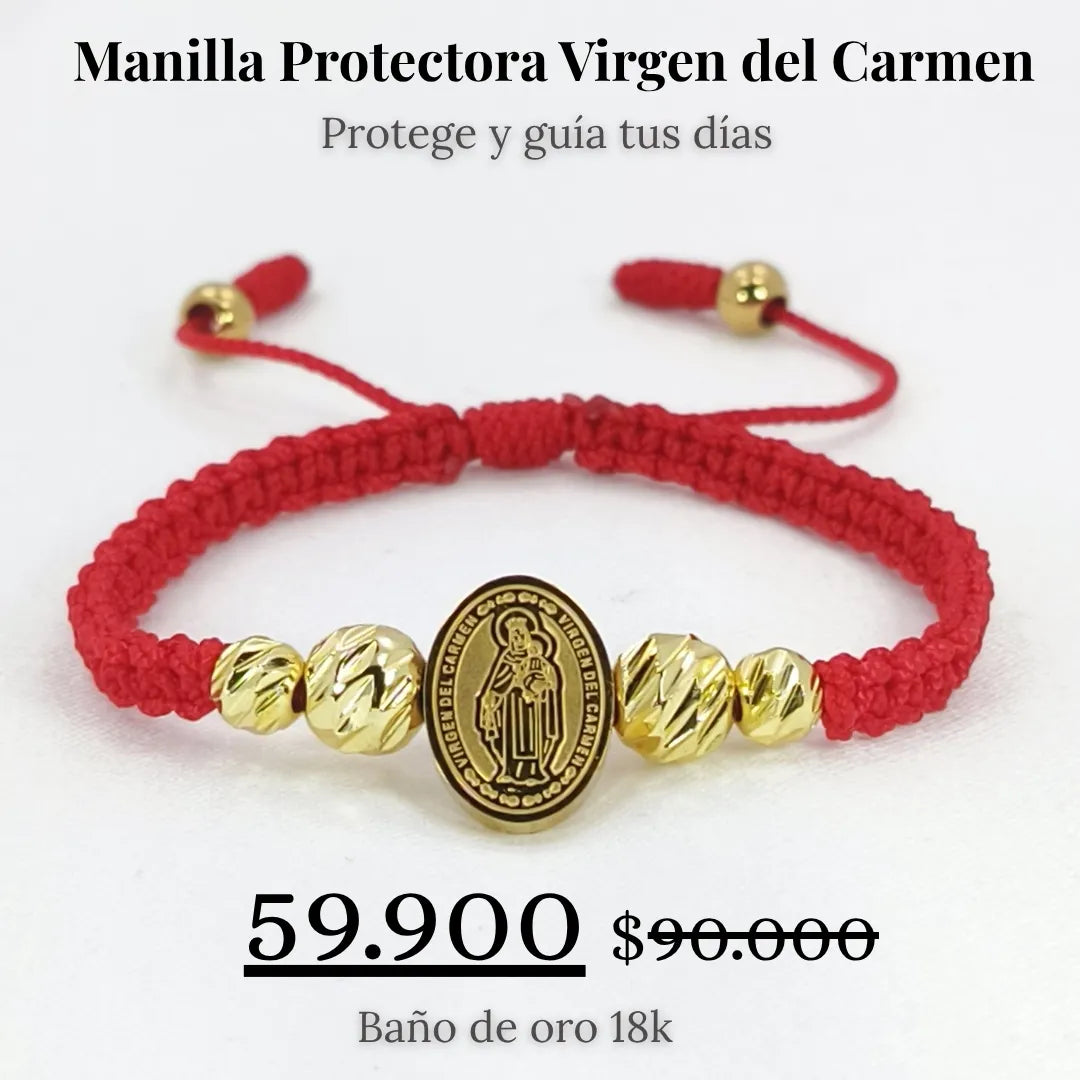 PULSERA TEJIDA VIRGEN DEL CARMEN