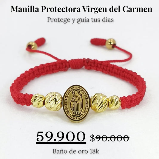 PULSERA TEJIDA VIRGEN DEL CARMEN
