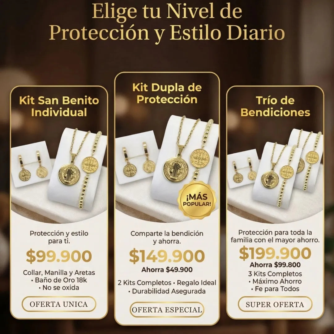 COMBO COLLAR PULSERA Y CANDONGA S BENITO