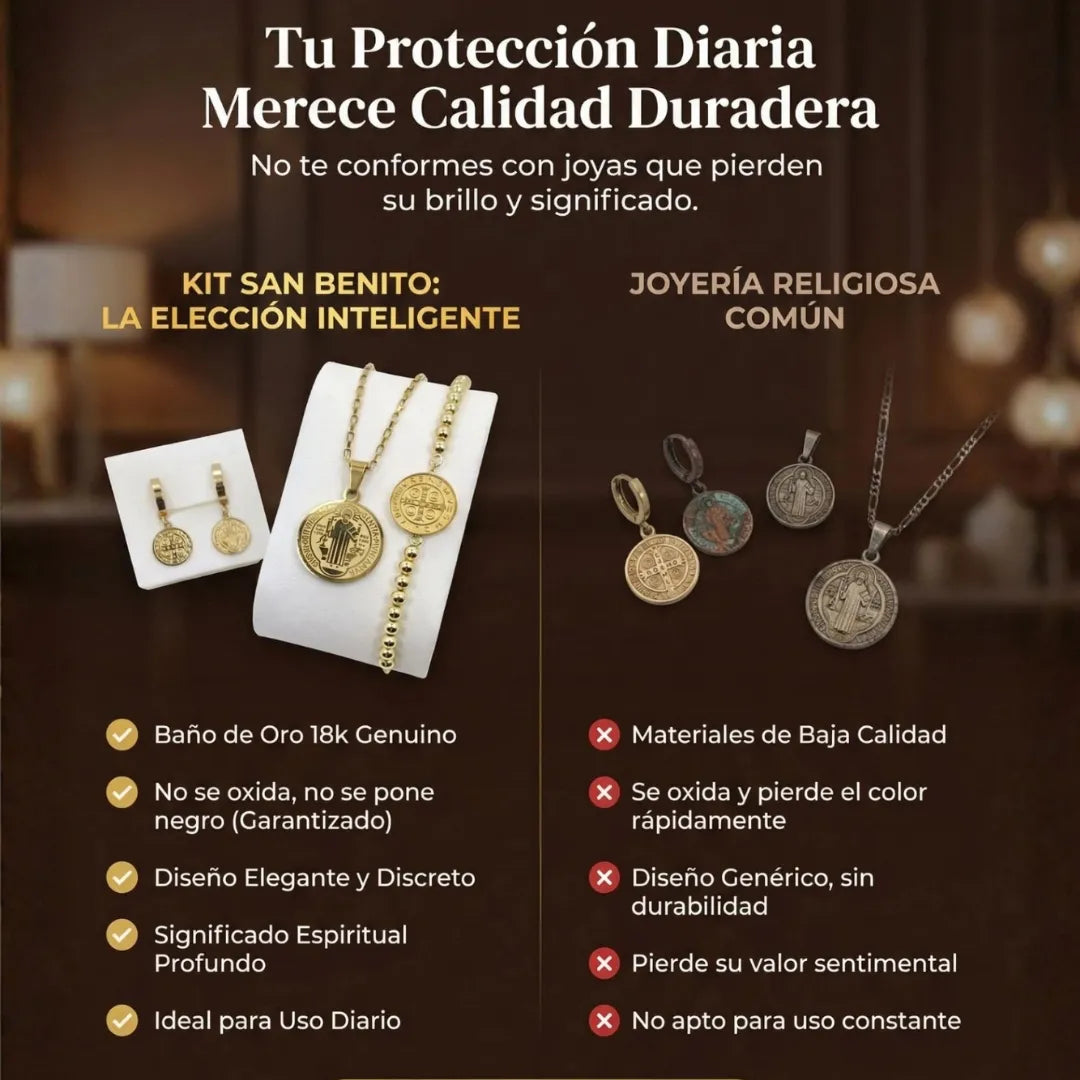 COMBO COLLAR PULSERA Y CANDONGA S BENITO