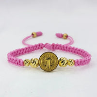 TEJIDO HILO ORO ROSA